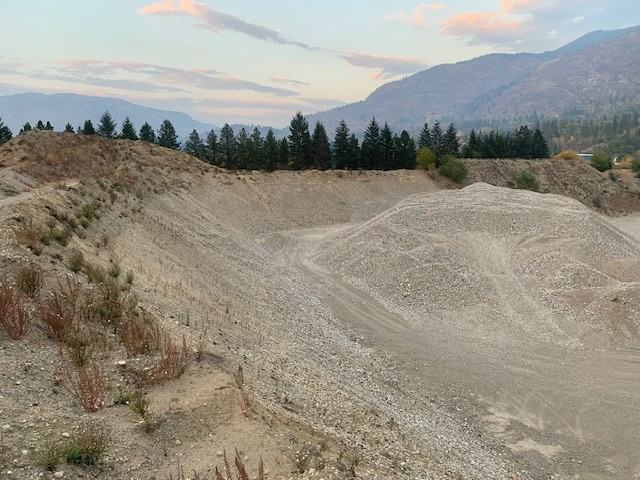 Aggregate pit in the mountains